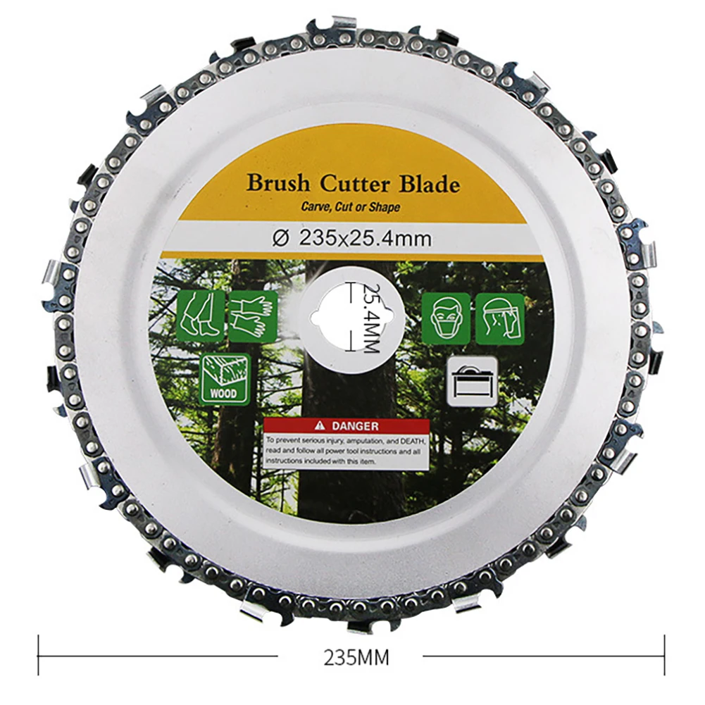 

9 Inch 18 Teeth Chain Plate Angle Grinding Chain Disc Wheel Wood Carving Disc for Angle Grinder Steel Woodwork Tools