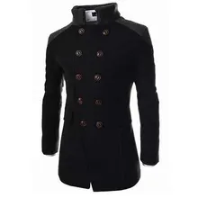 Осенне-зимнее популярное мужское приталенное пальто, куртка с длинными рукавами, универсальная Стильная мужская Молодежная Удобная теплая ветровка, пальто