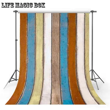 

LIFE MAGIC BOX Red Yellow Wooden Board Christmas Background Solid Background Diy Christmas Backdrop Floor-442
