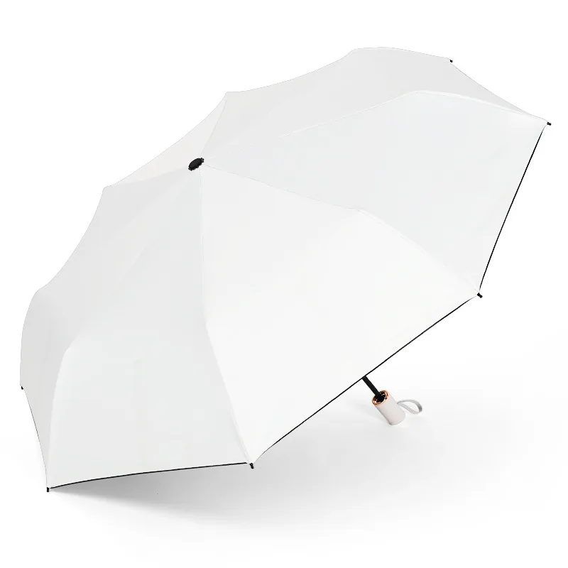 Hot Selling Folding Umbrella Vinyl Sun-resistant UV-Protection Parasol South Korea Women's Personalized& Creative Hipster