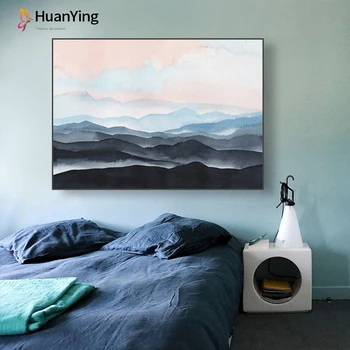 

Modern Landscape Canvas Painting Distant Mountains Poster Print Decoration Wall Art Pictures for Living Room Nordic Home Decor