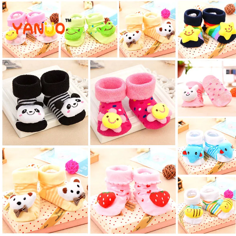 

Newborn Baby Boy Floor Non-slip Cartoon Doll Cotton Infant Winter Socks Baby Girls Soft Cute Boots Baby Girl Clothes Socks