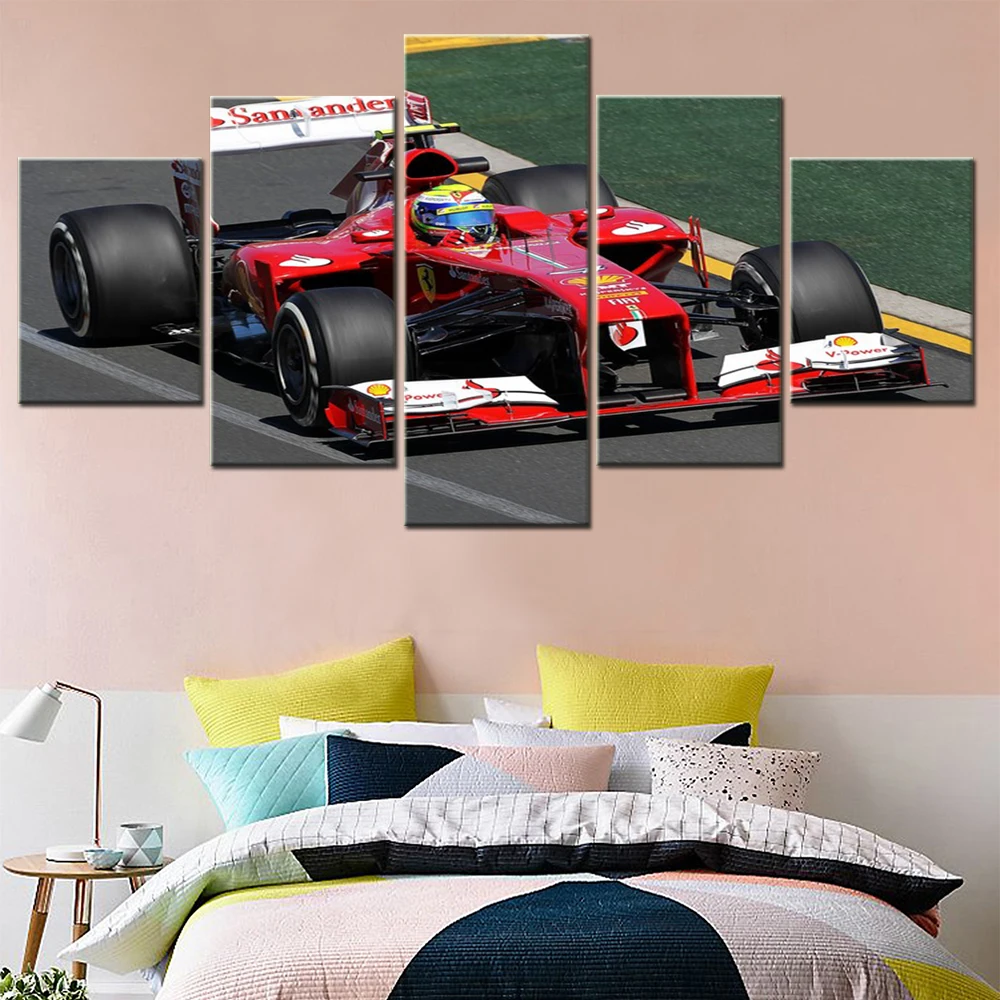 

Formular 1 Super Car Poster Painting 5 Pieces Canvas Art Living Room Bedroom Wall Mural Picture Print Home Decoration Artwork