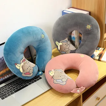 

New Lucky Elephant Plush Toy u-shaped Pillow Full Filling Stuffed Elephant Plush Toy Stuffed Pillow for Kids Birthday Gifts