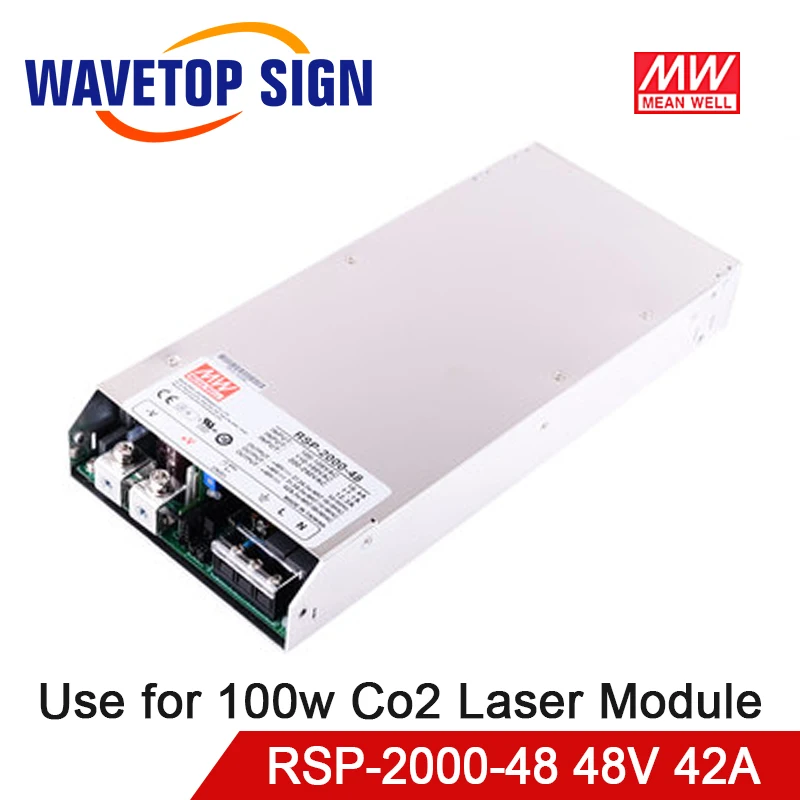 Бренд MEAN WELL представляет PFC Высокая Питание RSP-2000-48 48V 42A Регулируемый Напряжение Применение для 100w Co2 лазерный модуль