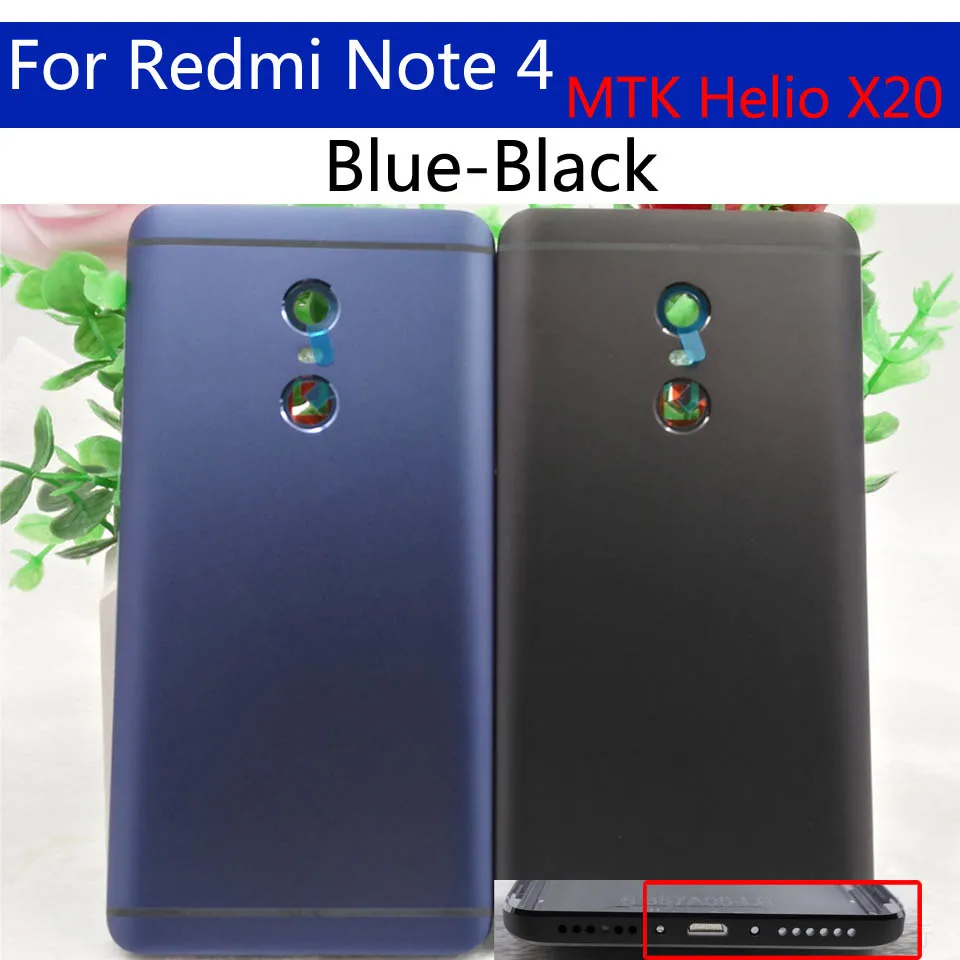 Note4 Battery Back Cover For Xiaomi Redmi Note 4 Back Battery Door Rear Housing Cover Case Chassis Shell replacement