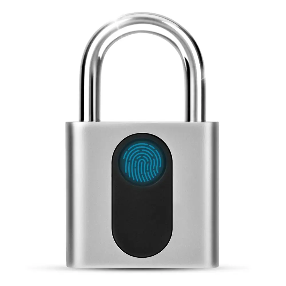 

48 Hours Ship Smart Fingerprint Padlock Keyless Door Lock IP65 Waterproof Wireless Security Keyless USB Rechargeable Free Shipp