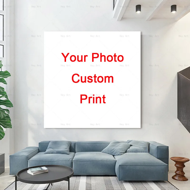 Custom Print On Canvas Paintings Wall Art Poster Pictures For living Room Home Decor Personality Photo Customized