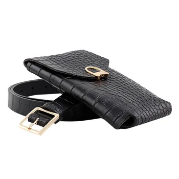 

Women Simple waist bag artificial leather Zipper Square waist Packs Ladies Travel or GO School Easy to carry bum bag fanny pack