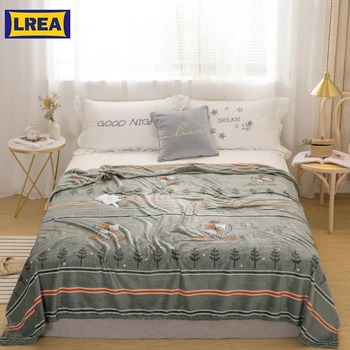 

LREA плед fashion home textile Coral Fleece blanket soft warm winter sofa or bed travel throw bedspread