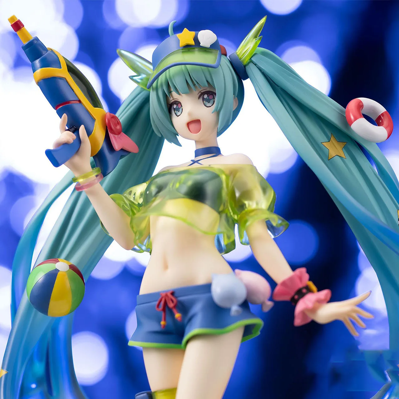 Sega Vocaloid Оригинальная фигурка хатсунэ Мику модель из ПВХ Высота 22 см аниме игрушки