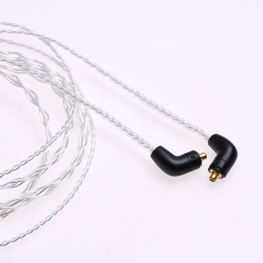 Обновленный кабель для наушников 1 2 м (4 фута) 5N OCC посеребренный hifi кабеля ER4SR ER4XR