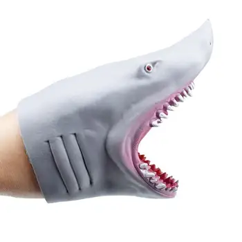 

Plastic Shark Hand Puppet for Story TPR Animal Head Gloves Kids Toys Animal Head Figure Vividly Kids Toy Model Unisex Gifts