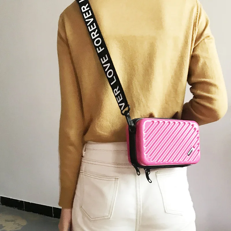 

Customizable PVC Cute Mini Small Box Bag Travel Trolley Twill Phone Bag Pattern Cosmetic Bag WOMEN'S Bag