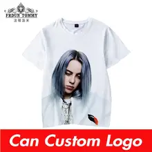 Billie Eilish/ летняя футболка для мальчиков, Детская футболка с 3d принтом для мальчиков и девочек, детская одежда для 4, 5, 6, 7, 8, 9, 10, 12 лет