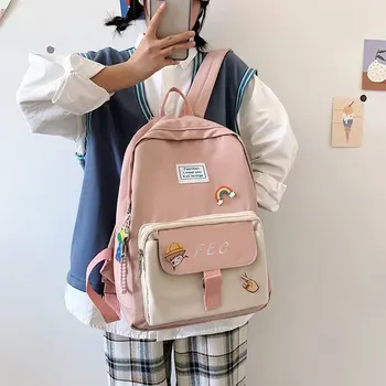 

College Cute Backpack for Teenage Girls Harajuku Book Preppy Style Schoolbag Lady Kawaii Backpacks Women Travel Laptop Bag