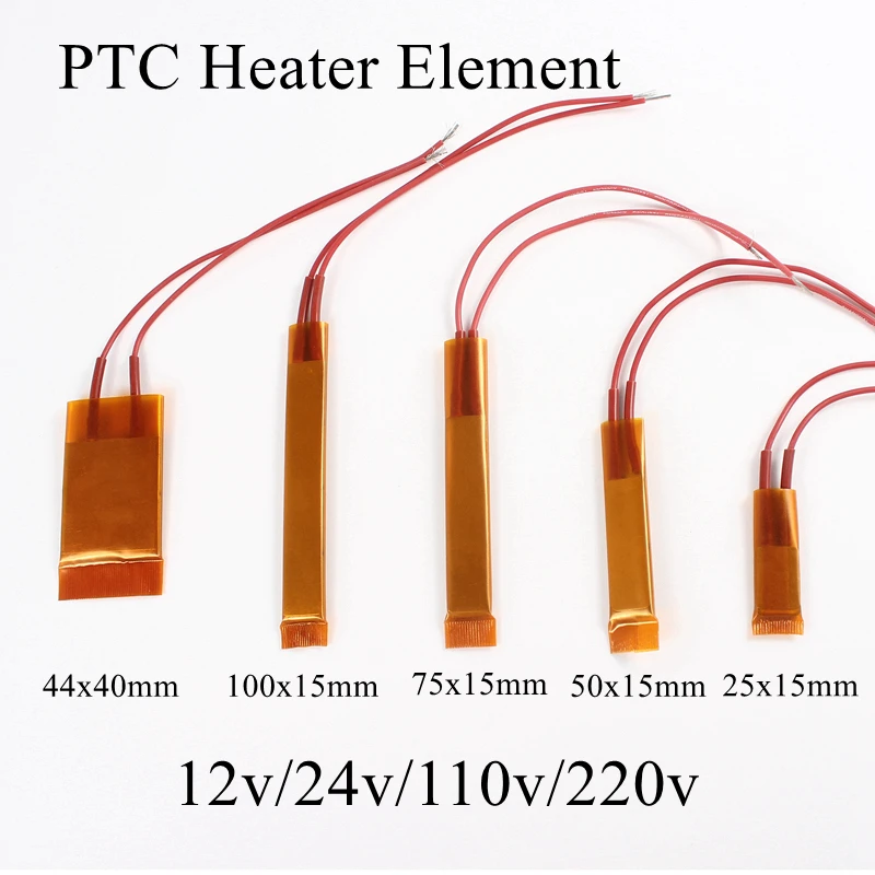 1 шт. 75x15 мм 12 в 24 в 110 В 220 В PTC нагреватель керамический нагреватель пластина термистор воздушный нагревательный элемент индукционный мини-сиденье наружная пленка