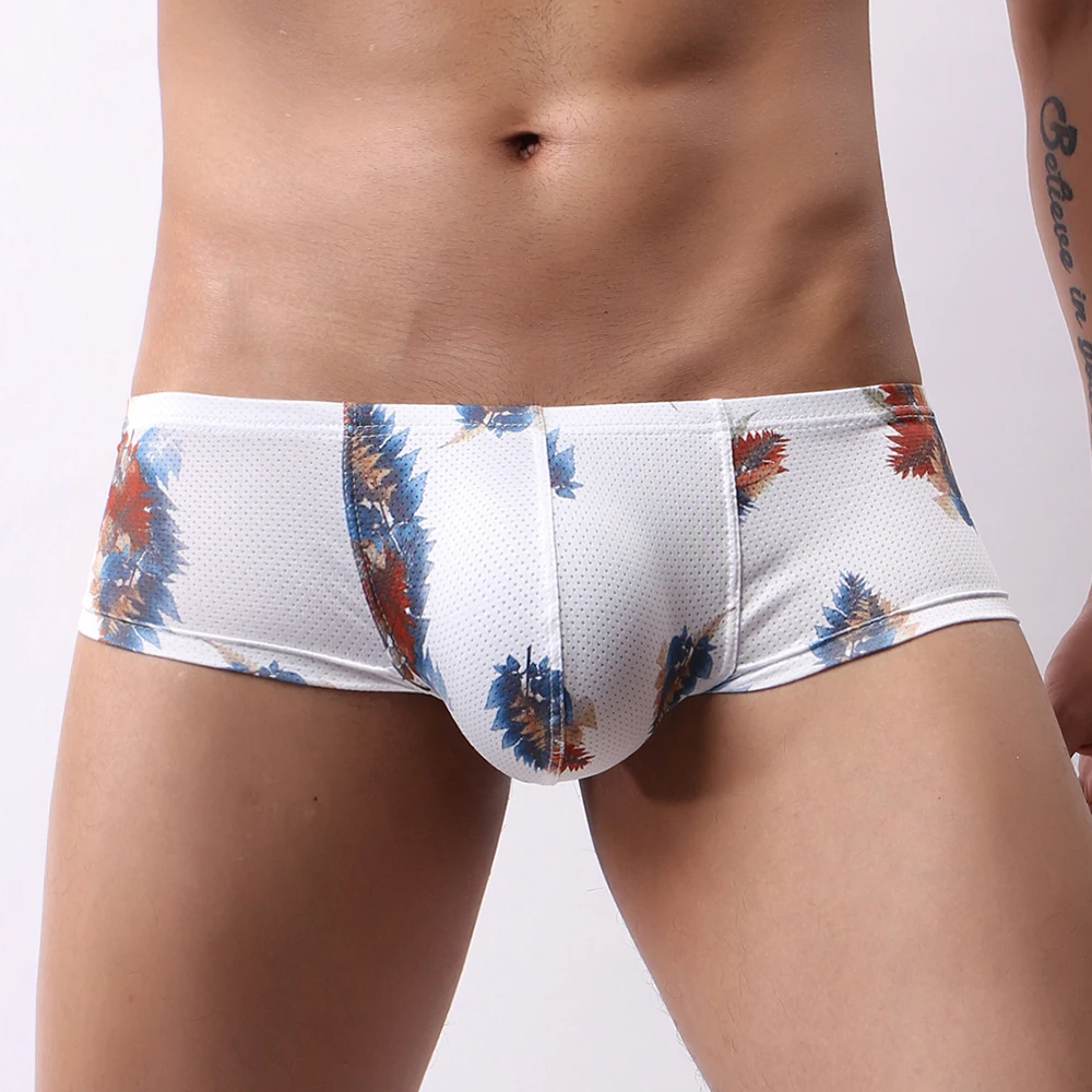 Calzoncillos bóxer de tiro bajo para hombre, ropa interior, Sexy, cómoda, transpirable, con bolsa para Bikini, bragas suaves ► Foto 3/6