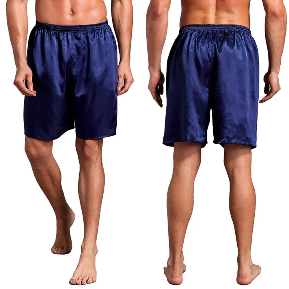 Men Summer Silk Satin Pajama Sleepwear Homewear Robes Shorts Loungewear Pants Men Summer Silk Satin Pajama Sleepwear Homewear Robes Shorts Loungewear Pants