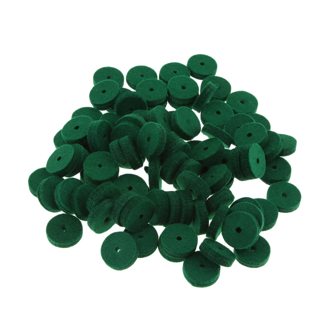90 Pieces Green Piano Felt Rail Regulating Punching Keyboard Balance Washers Instruments Parts