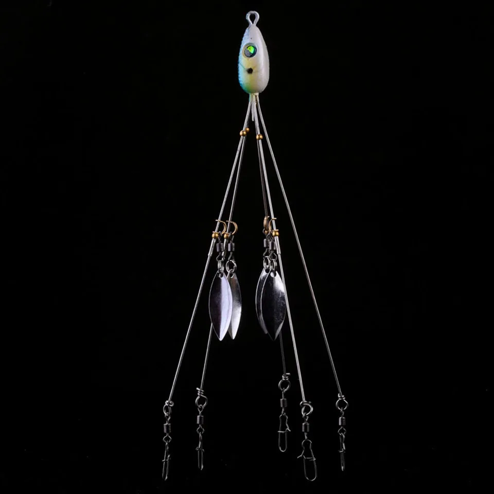  WALK FISH 1PCS Umbrella Fishing lure Rig 5 Arms Alabama Rig Head Swimming Bait Bass Fishing Group L