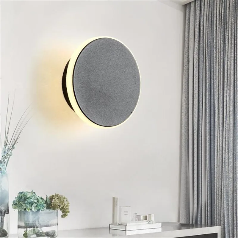 LED Wall Lamp Round Square Modern Living Room Lights Creative Personality Lighting Nordic Bedroom Balcony Aisle Decoration Lamps