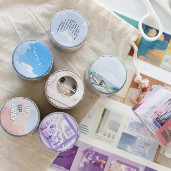 

Yoofun Weather Coffee Dessert Landscape Washi Tapes Scrapbooking DIY Deco Creative Japanese Kawaii Masking Tapes