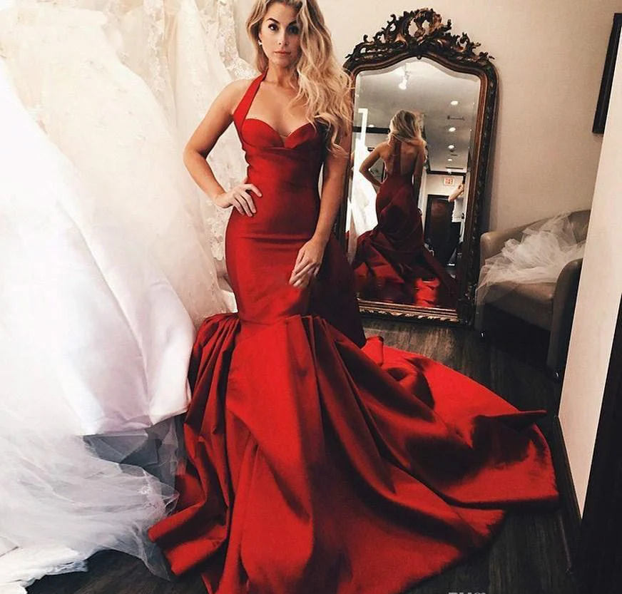 Dark-Red-Halter-Neck-Evening-Dresses-2019-Saudi-Arabia-Dubai-Mermaid-Sleeveless-Holiday-Wear-Formal-Party