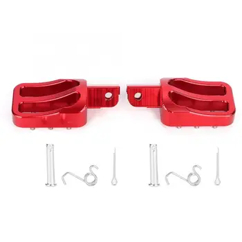 

2 Pcs Motorcycle Footrest CNC Processed Aluminum Alloy Red Motorcycle Modification Footpeg :Motorbike Footrest New