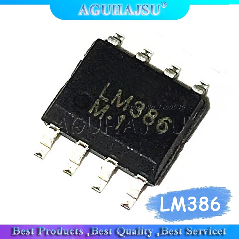 20 шт. LM386 LM386M LM386M-1 SOP8 аудио усилители Lo Vtg Pwr Amp новый оригинальный | Электронные