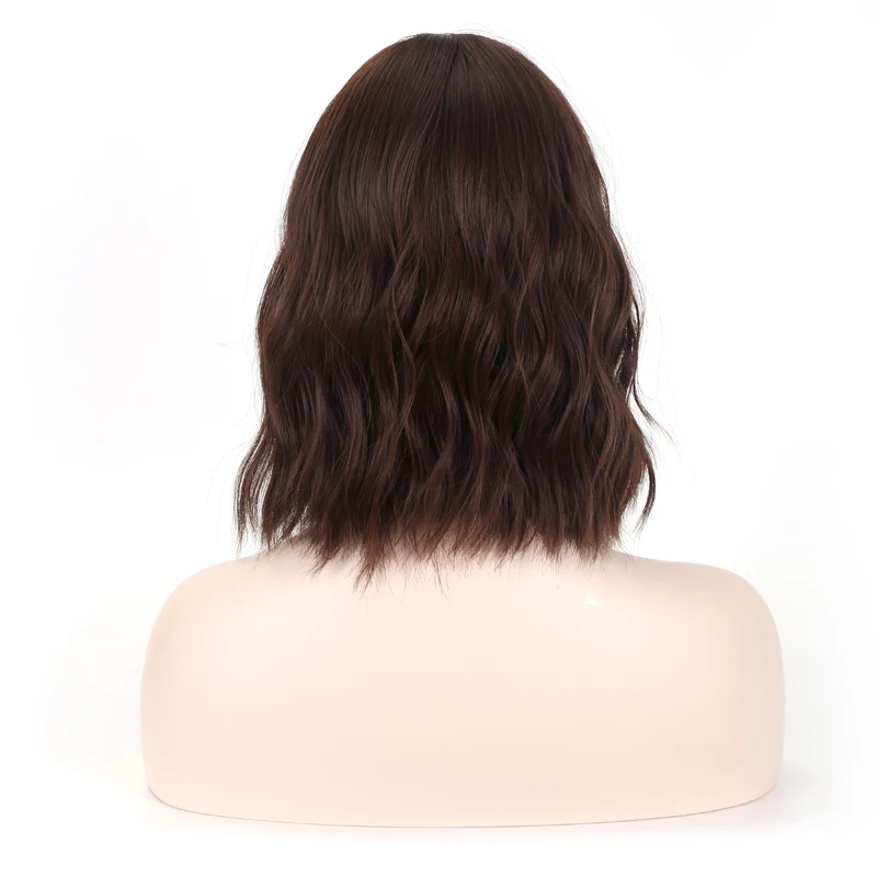 natural curto ondulado cabelo preto cosplay encaracolado para as mulheres uso diário resistente ao calor peruca cinza com franja