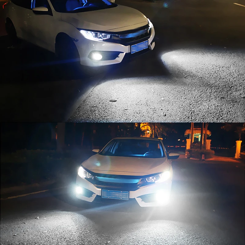 Автомобильные противотуманные фары Niscarda 2 шт. COB H1 H4 H7 H8 H11 9005 6000 К белый 3000 янтарно