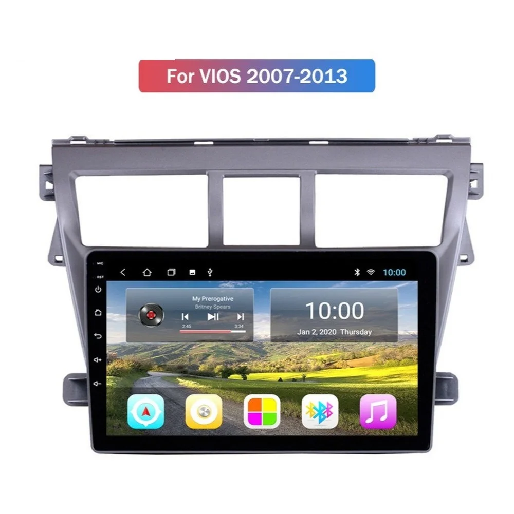 Автомобильный GPS-навигатор Android 10 0 для TOYOTA VIOS 2007-2013 с Wifi 4G AHD DSP Mirror Link резервная