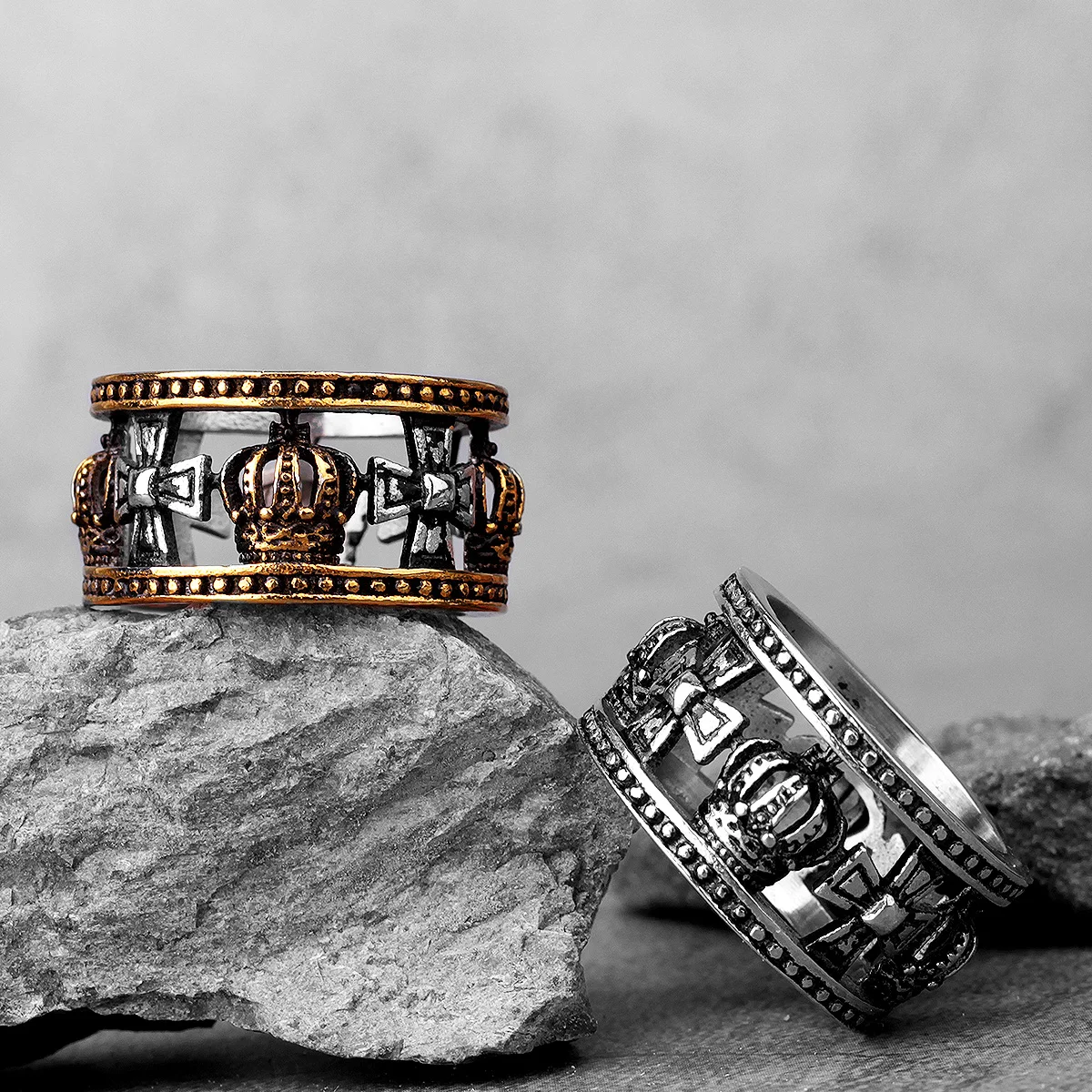 

Stainless Steel Men Rings Pope Cross Religion Punk Rock Hip Hop for Biker Male Boyfriend Jewelry Creativity Gift Wholesale