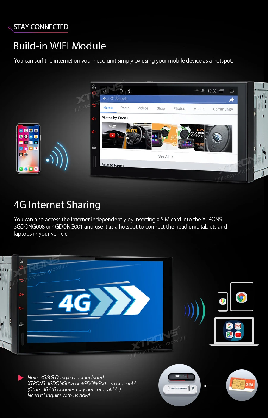 Top XTRONS 7" IPS Universal 2 Din Android 8.1 Octa-Core 2G RAM 32GB ROM  Car Stereo 2.5D Curved Screen GPS OBD DAB WIFI No DVD 11