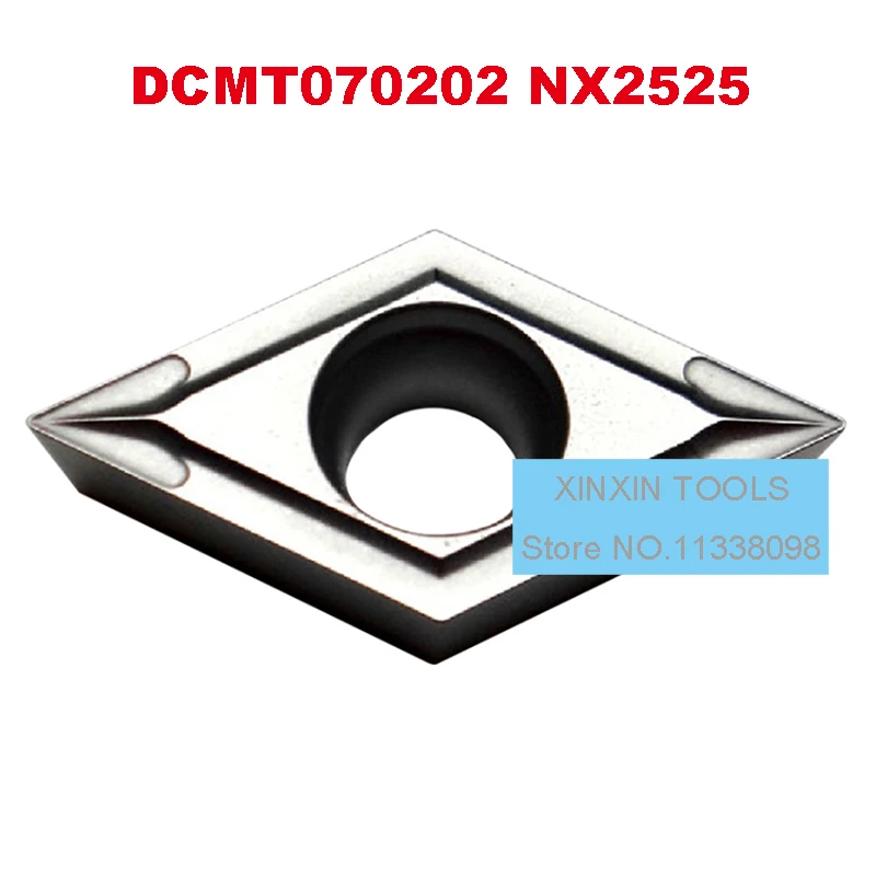 

DCMT070202 NX2525/DCMT070204 NX2525/DCMT070208 NX2525, оригинальная карбидная вставка для токарного инструмента, держатель сверлильного станка