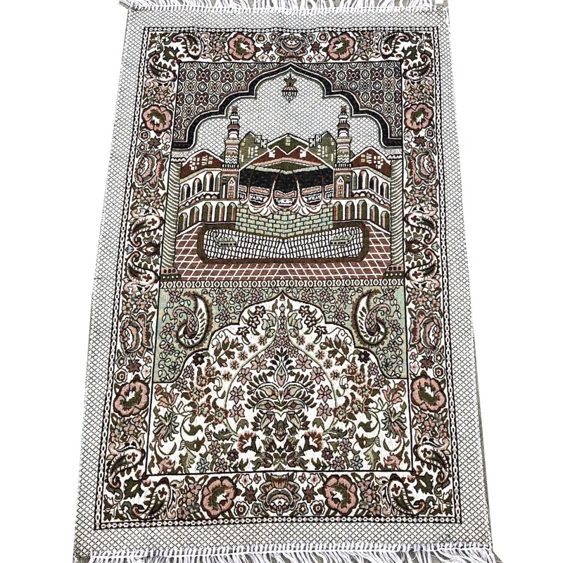 Prayer Mat Muslim Prayer Rug Islamic Carpet Mat For Muslim Prayer Braided Mats Vintage Pattern Eid Rugs Tassel Decor
