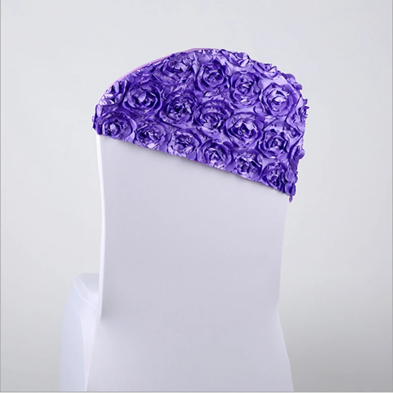 Rosette Chair 5 Colours For Luxury Weddings Fit All Chairs Polyester Embroider Satin Cap Cover | Дом и сад