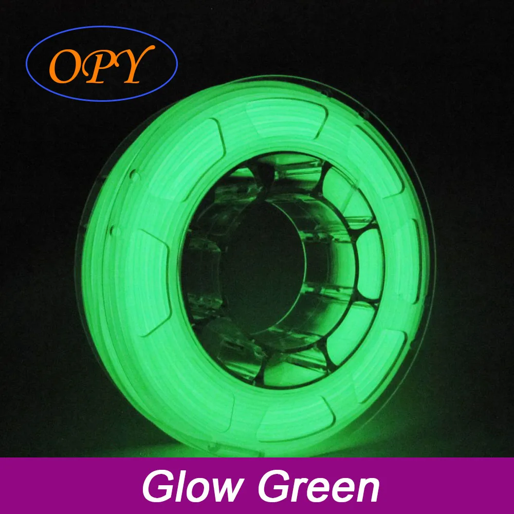 Glow In Dark Luminance Print Filament 3D Printer Plastic 10M 100G Sample Red Green Sky Blue Purple 