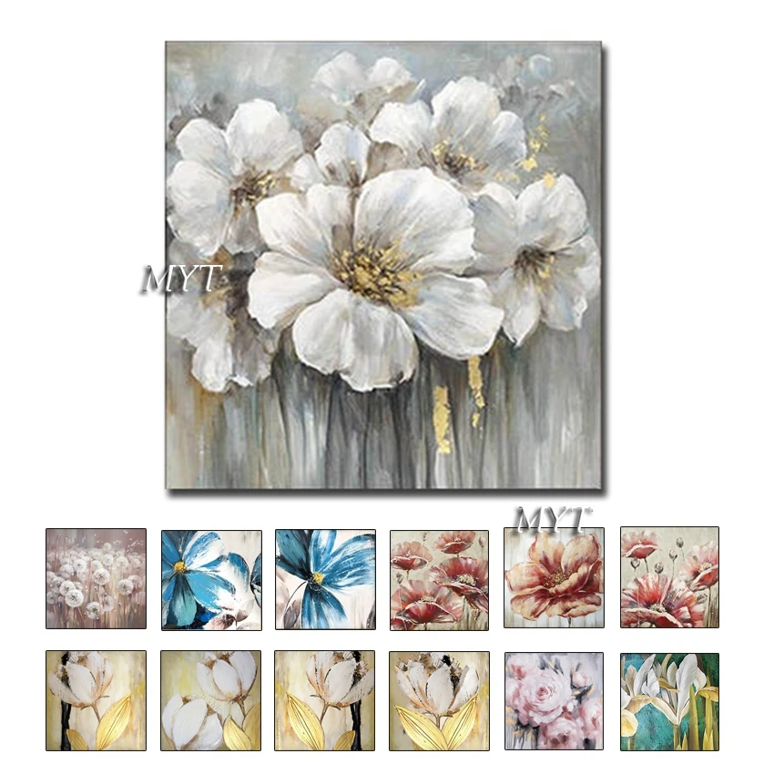 Preise Bunte Stil Freies Verschiffen Blume Bild Kunst Abstrakte Blume Ölgemälde Wand Kunst für Home Dekoration Keine Gerahmte auf Leinwand
