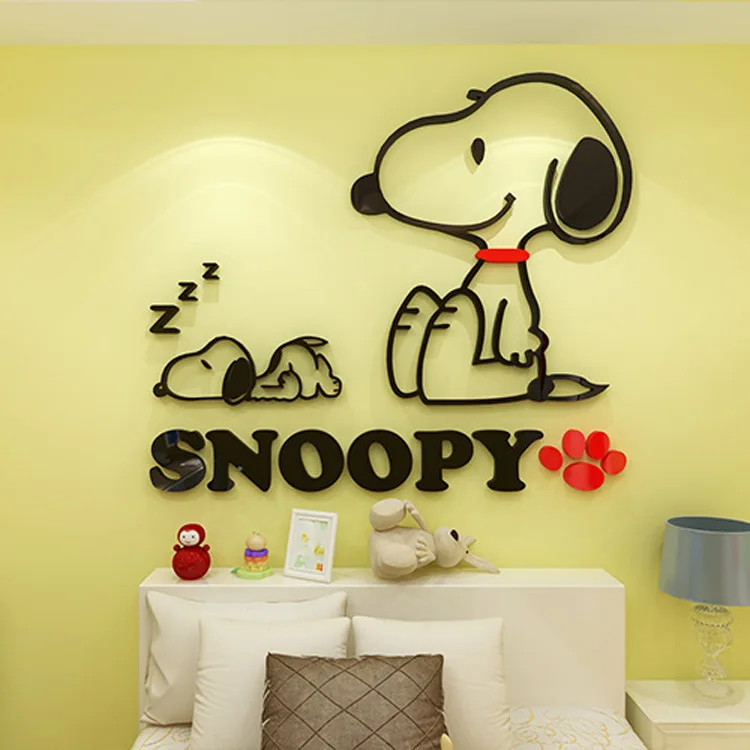 

3D Cartoon Dog Wall Sticker DIY Mirror Acrylic Art Wallpaper home Decoration for Kids Room Living Room TV Background Wall