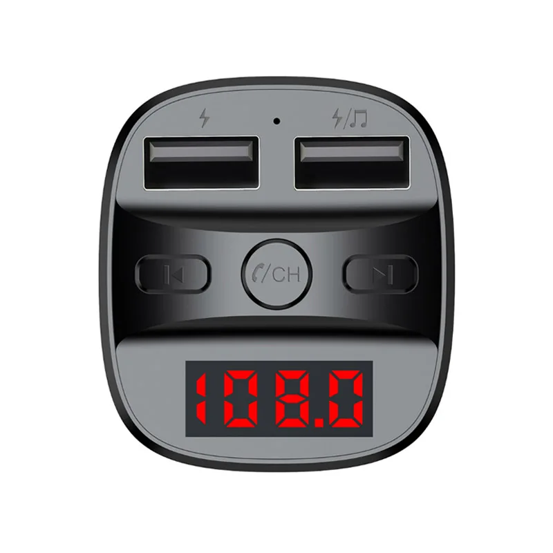 Автомобильный комплект JaJaBor Bluetooth 5,0, беспроводной fm-передатчик, громкая связь, A2DP, воспроизведение музыки, двойной USB, автомобильное зарядное устройство, поддержка TF карты, U диск