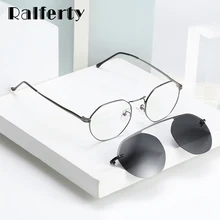 Ralferty, женские очки с зажимом, 2 в 1, солнцезащитные очки с зажимом, полярная оптика, оптическая оправа для очков, 0 градусов, D067
