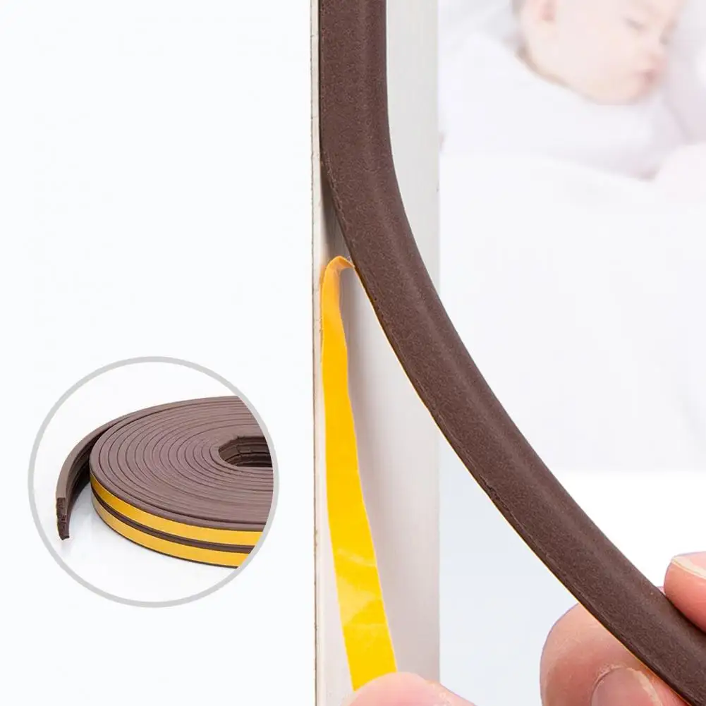 Sealing Strip Door Seal Strip Sealing Strip Tape Window Seal Strip Sealing Tape Sealing Strip Rubber Seal Strip Rubber Door Weatherstripping Door Weatherstripping 10m Resilient Sound-proof Rubber Universal Long Door Stop Tape for Sliding Door Window Anti-Collision Rubber Strip