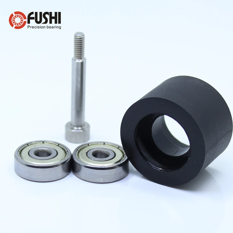 Cinta transportadora de rodillos accionados, rodamiento de PU 635, eje de 5mm, rueda de guía resistente al de doble rodamiento para ATM, 5x35x30mm|Partes y accesorios| - AliExpress