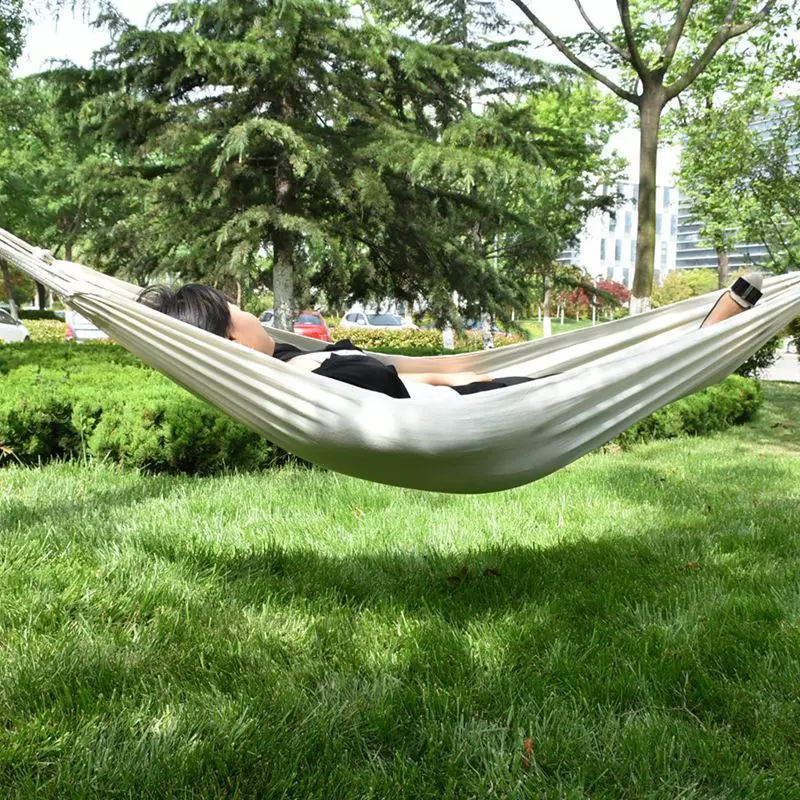 TOP!-Hammock, Canvas Rodless Hammock, Leisure Camping Canvas Hammock Outdoor Leisure Canvas Hammock