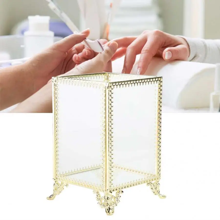 

Nail Display Multifunctional Pen Holder Box Desktop Organizer Makeup Brush Art Nail Tool Bucket Manicure Stand Case
