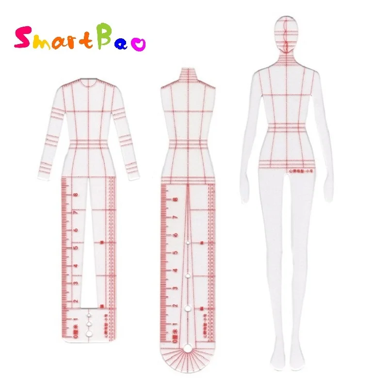 Regla de dibujo de moda para mujer, plantilla de dibujo para mujer, plantilla de dibujo de moda