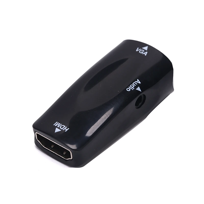 Белый черный HDMI Женский VGA конвертер адаптер 1080P с 3,5 мм аудио кабель для ПК ТВ