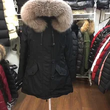 Теплая куртка на утином пуху, женское пуховое пальто, большой меховой воротник, с капюшоном, Длинная женская пуховая парка,-40 градусов, пальто, зимняя куртка, пальто